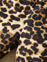Girls Animal Print Bell Bottom Pants Elastic Waist Comfy Flared Pants