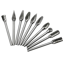 10PCs Tungsten Carbide Burr Set 1 8 Shank Diamond Files Rotary Tool