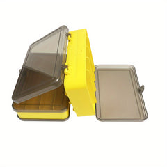 Double Sided Tool Storage Box With Grids & Handles Plastic Parts Organizer