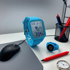 Kids Alarm Stopwatch Watch 50m Waterproof Easy Read Lightweight TPU Case Boys Gi