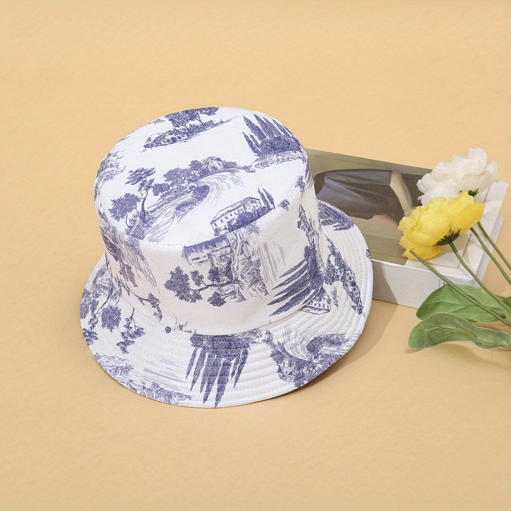 Sunshade Sunscreen Double-sided Bucket Hat for Adult