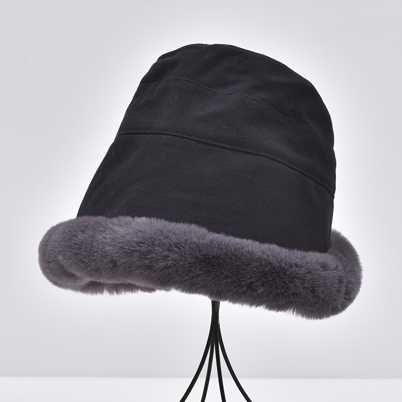 Women's Fleece Bucket Hat Thickened Fleece Hat Double layer Coldproof Warm Fishe