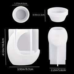 Moon Shape Candle Holder Resin Molds for DIY Candle Ornament Making