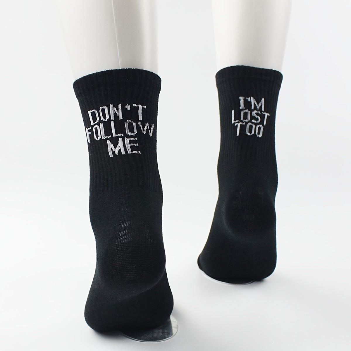 Women's Letter Print Casual Mid Tube Socks