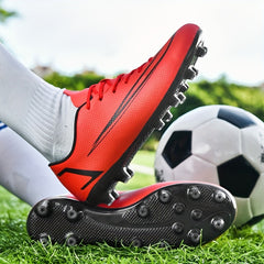 Boy's High Top AG Cleat Football Boots Anti-skid Lace Up Soccer Cleats