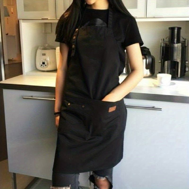 Adjustable Shoulder Straps Apron w/ Pockets - Restaurant Cooking