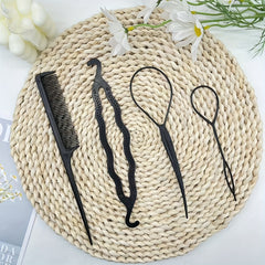 4pcs Hair Needle Comb Set Hair Braider Hairdressing Tool