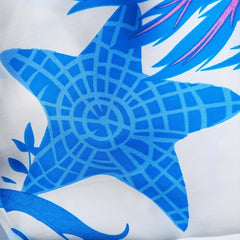 Jellyfish Print Square Scarf Oversized Cartoon Shawl Head Wraps Women