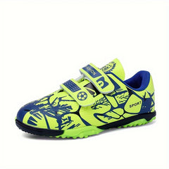 Boy's Turf Football Boots Outdoor Anti-skid No Tie TF Soccer Cleats