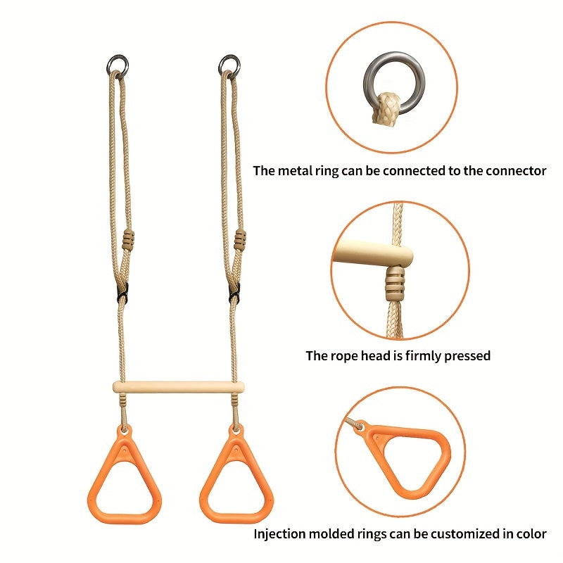 Gymnastic Rings Hanging Swings Pull Up Rings For Home