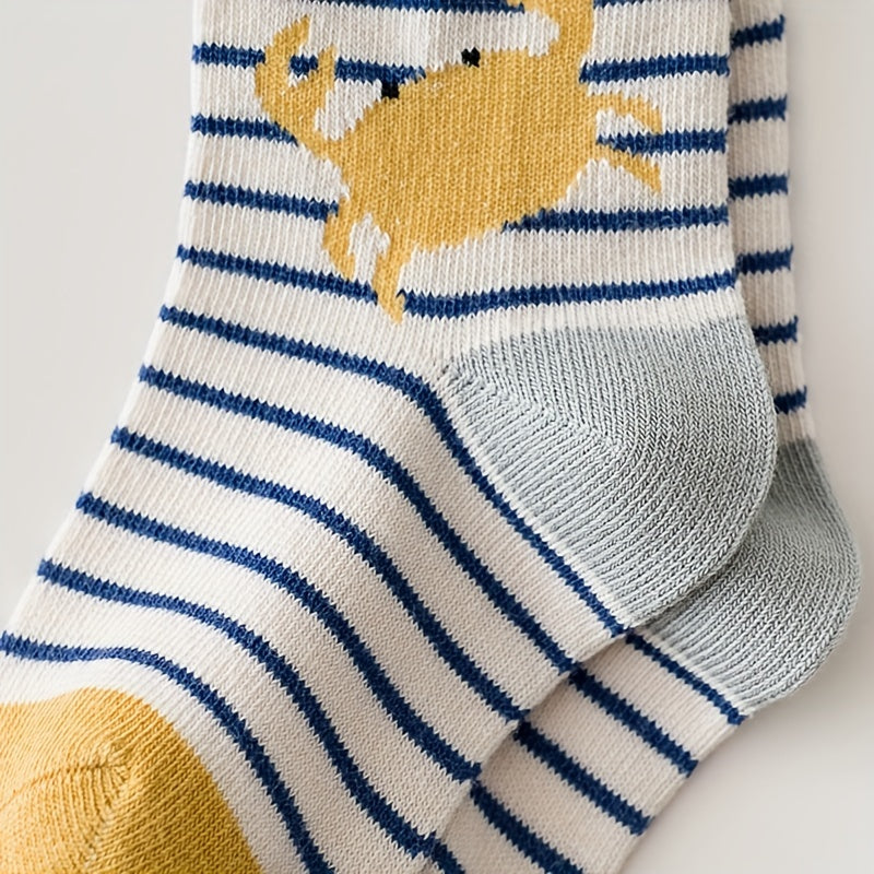 5pairs Ocean Animal Pattern Socks for Babies Toddlers Children