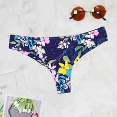Floral Print High Stretch Sexy Swim Briefs Low Waist Stylish Swimsuit Bottoms