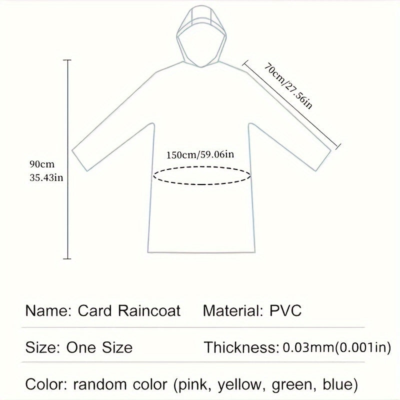 4pcs Portable Disposable Raincoats for Hiking and Cycling