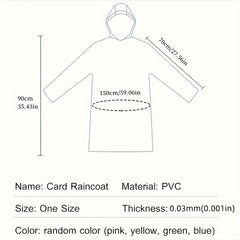 4pcs Portable Disposable Raincoats for Hiking and Cycling
