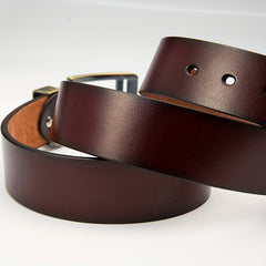 Men's PU Leather Business Belt Square Buckle Waist Strap Belt