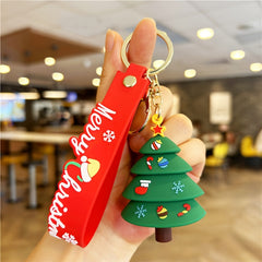 Santa Claus Christmas Tree Pendant Keychain Gift