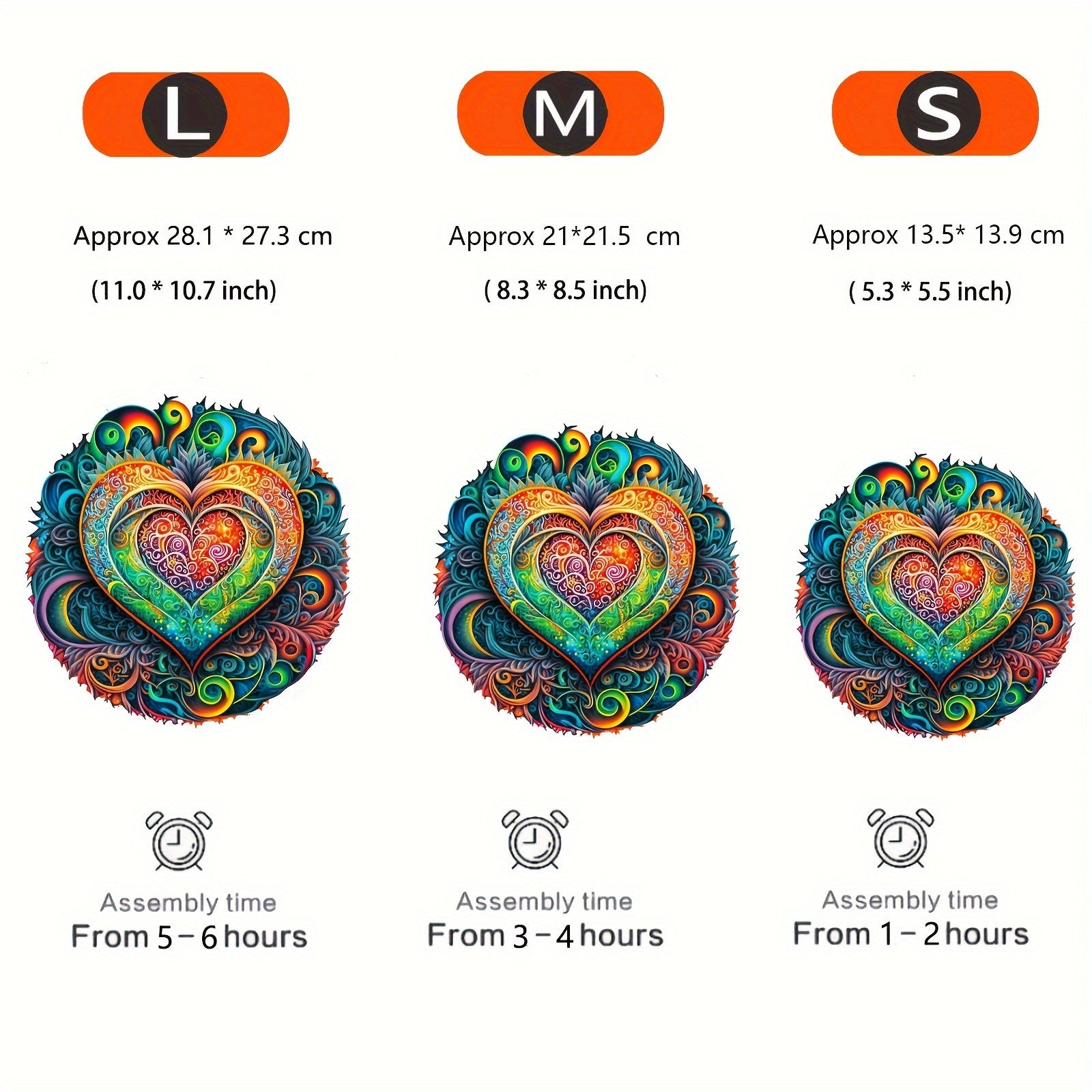 Heart Shaped Wooden Jigsaw Puzzle for Adults Teens