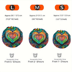 Heart Shaped Wooden Jigsaw Puzzle for Adults Teens