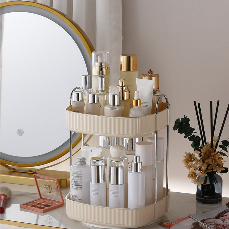 360 Rotating Makeup Organizer for Vanity Skincare Clear Make Up Storage