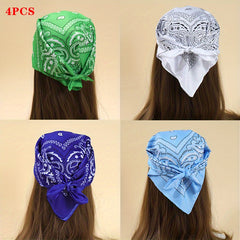 Boho Style Turban Triangle Hair Bandana Floral Print Scarves Vintage