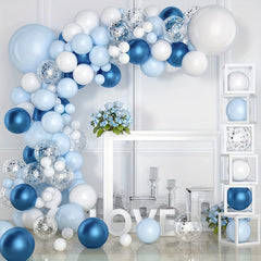 122pcs Metallic & Silvery Confetti Balloons for Party Decor