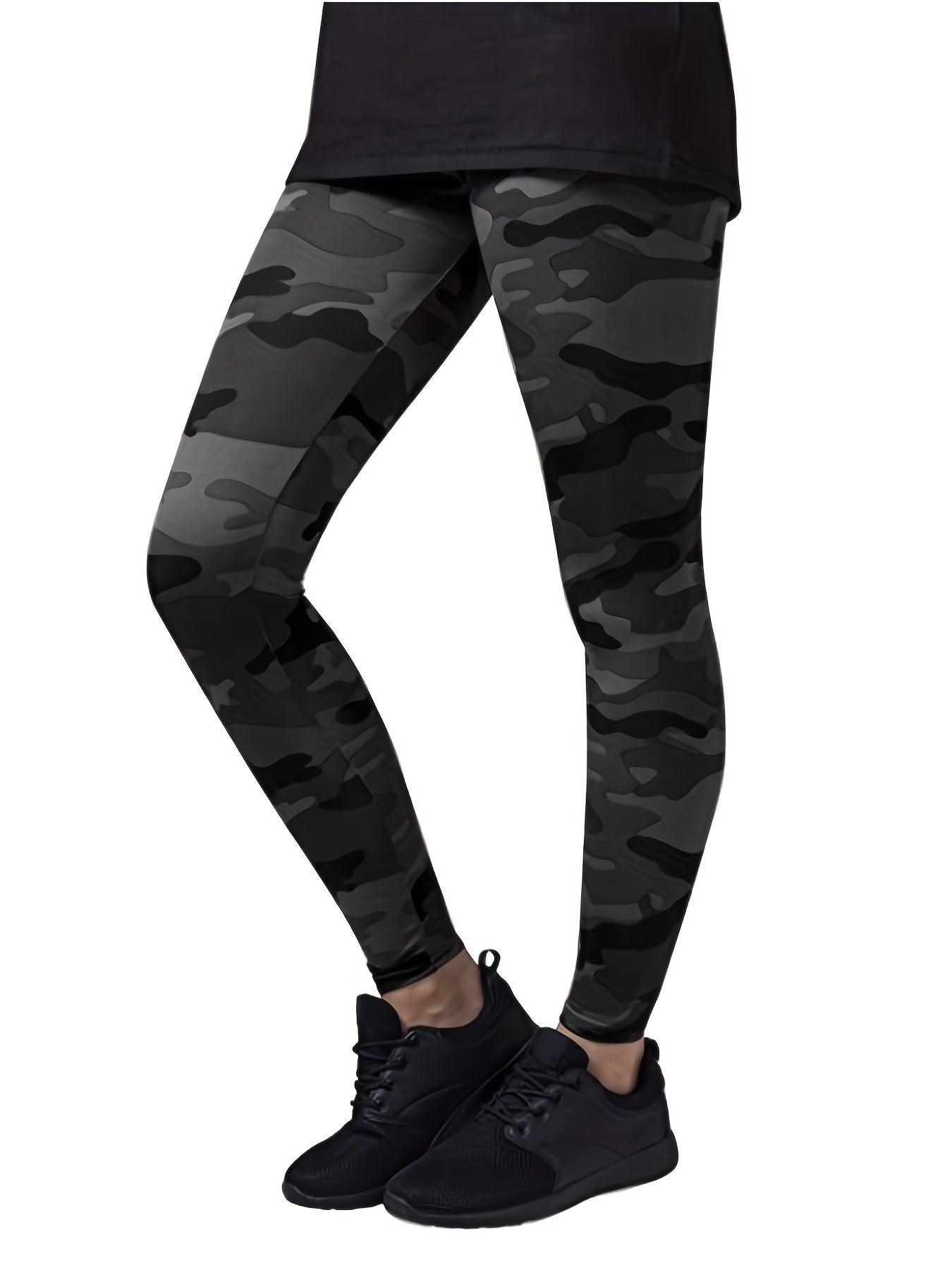 Camo Print High Waist Skinny Leggings Casual Every Stretchy Leggings
