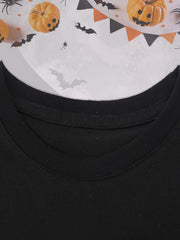 Girls Devil Graphic Pullover + Pumpkin Pants Set