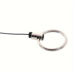 1pc Retractable Metal Keychain Key Ring for Outdoor Camping