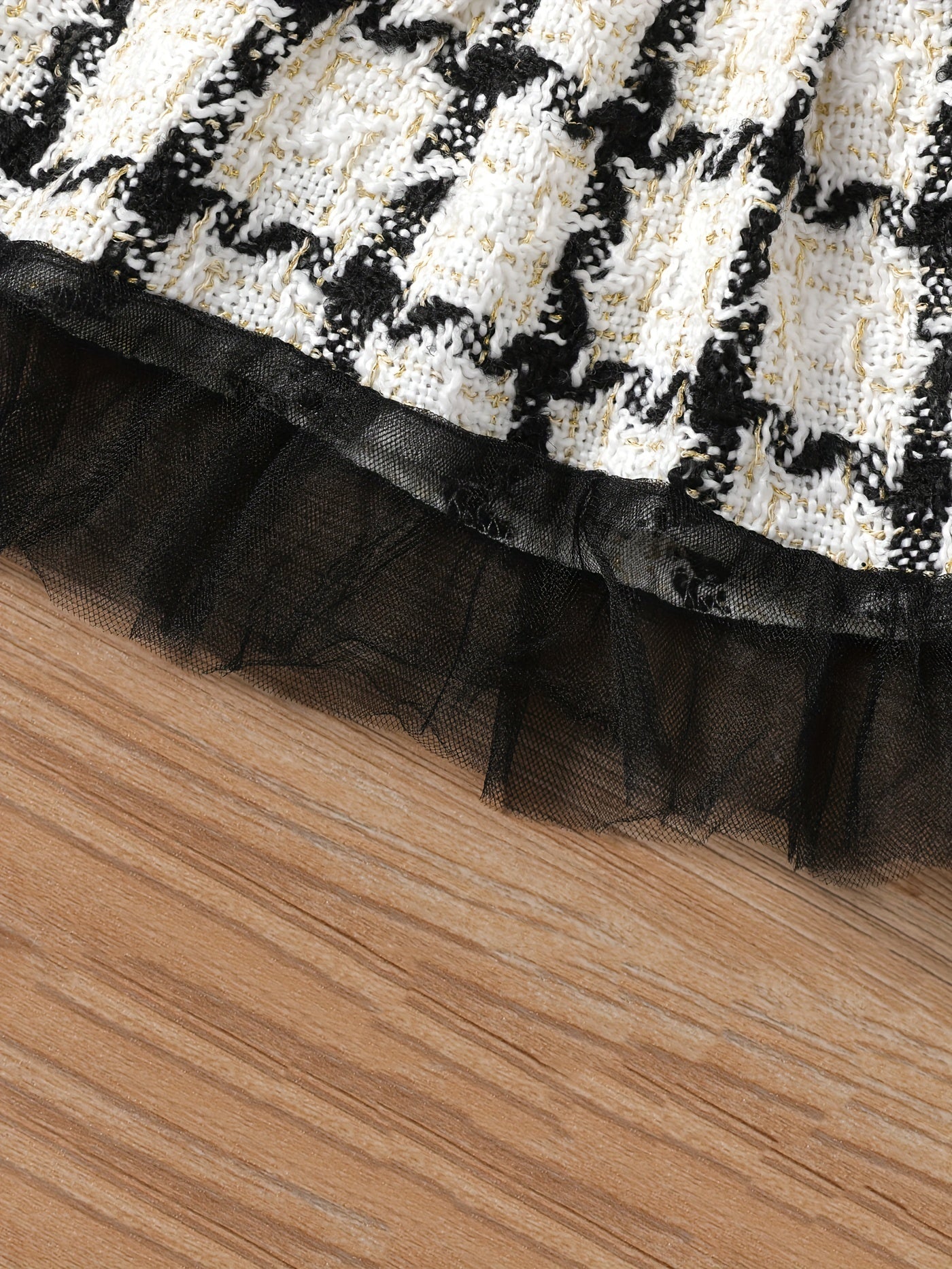 Baby Girl Plaid Flying Sleeves Bow Tie Casual Pleated Skirt Dress