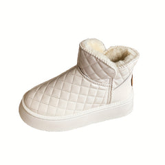Women's Non-slip Snow Boots Thickened Medium Top Comfortable Winter Warm Shoes