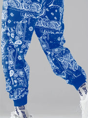 Paisley Pattern Print Drawstring Sweatpants Loose Fit Pants Men's Casual Joggers