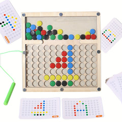 Wooden Magnetic Maze Puzzle for Kids Educational Alphabet & Number Learning Toy