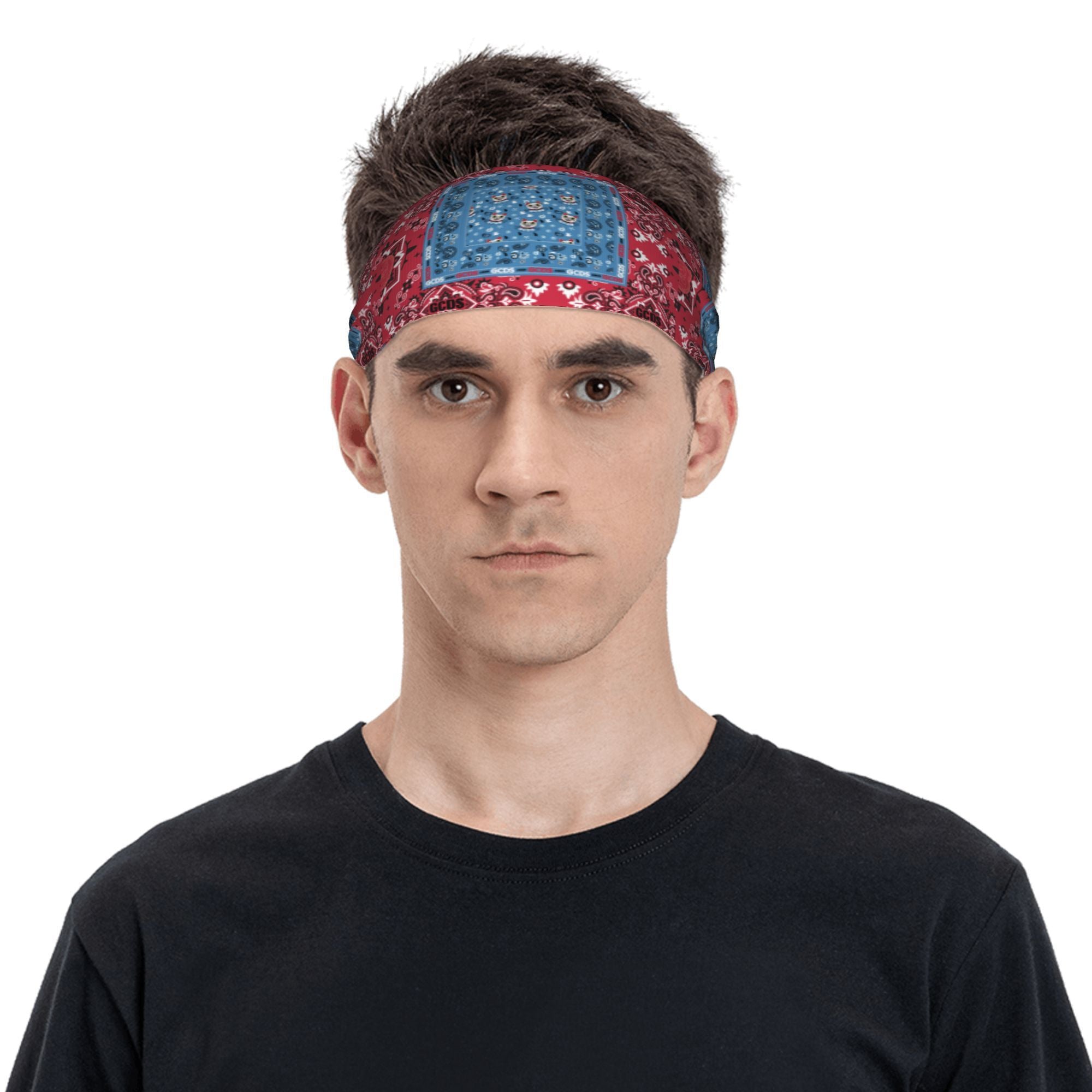 Men's Breathable Non Slip Hairband Red Gray Teal Purple Orange Gym Running