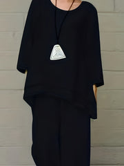 Round Neck Loose Top & Pants Set