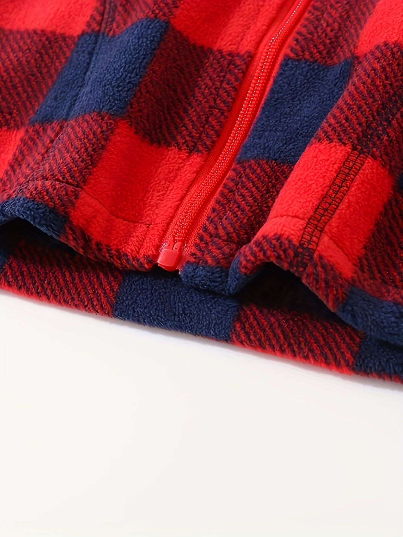Boys Plaid Sleeveless Vest Warm Fleece Outwear Padded Jacket