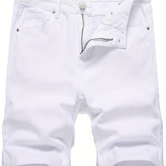 Men's Classic Cotton Denim Shorts for Summer