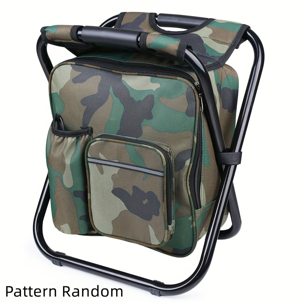 Portable Backpack Ice Chair with Cooler Bag Fishing Beach Chair