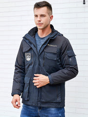Hooded Windbreaker Jacket Men's Waterproof Coat for Outdoor Activities