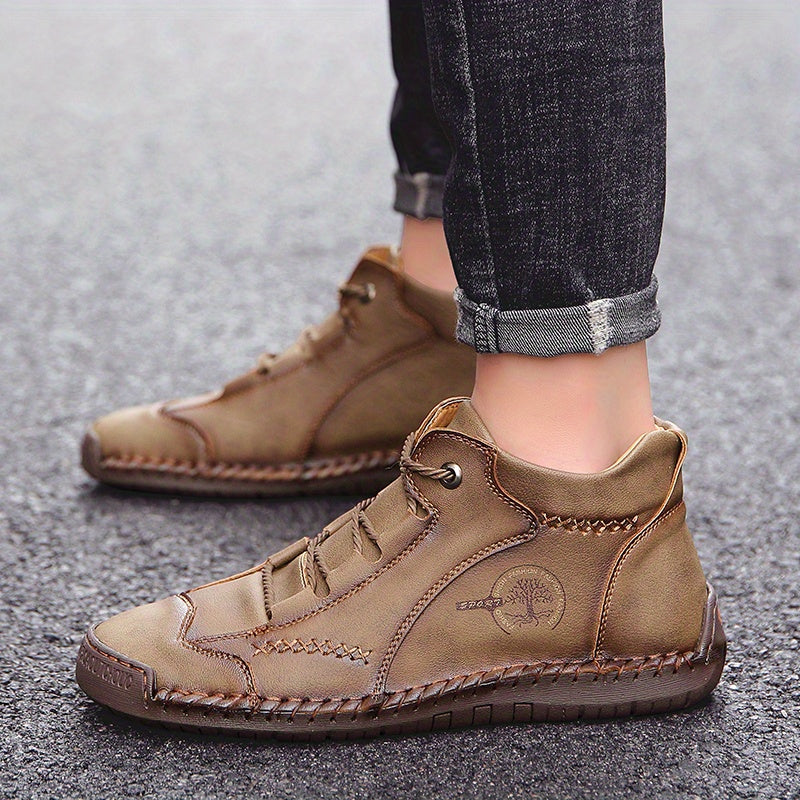 Men's High Top Lace Up Boots Casual Walking Shoes