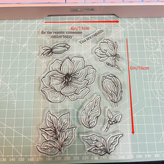 Flower Transparent Silicone Stamp for Artwork