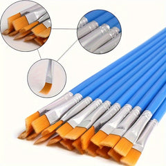 20pcs Nylon Artist Paintbrush Set with 60 Dye Boxes Wooden Handle Drawing Tools