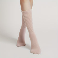 Mid Calf Yoga Socks Anti skid Breathable Sweat Absorption Gripper Socks