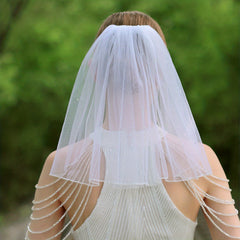 Baroque Bridal Veil With Comb Cape Wedding Cloak Bride Shawl
