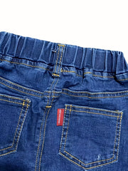 Boys Elastic Waist Vintage Denim Jeans