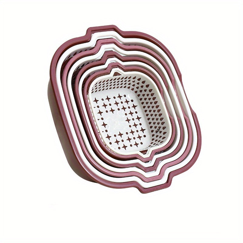 8pcs Set Multifunctional Plastic Kitchen Drain Basket Colander Strainers