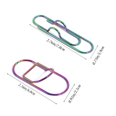 2pcs Colorful Metal Pen Clips for Journals & Bills