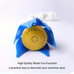 Pool Fountain Jet Adjustable Waterfall Lotus Shape Pool Nozzle Sprinkler