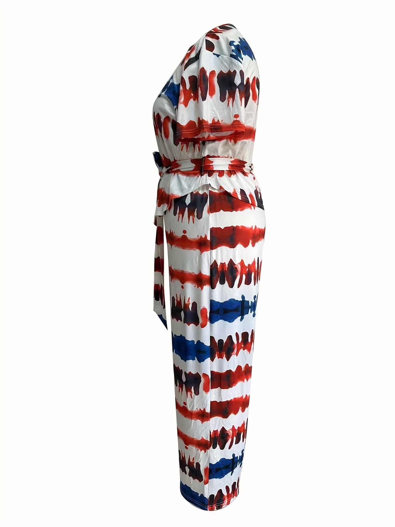 Women's Plus Tie Dye Tee & Printed Pants Set