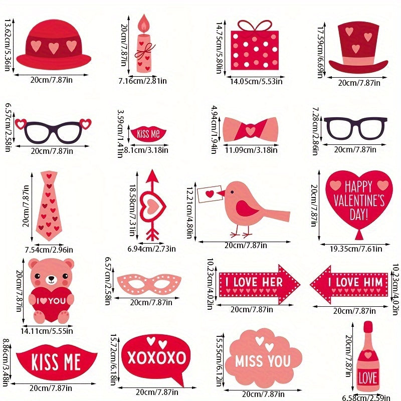 20pcs Wedding Photography Props Set for Proposal & Anniversary Decor