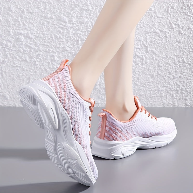 Mesh Breathable Flying Women Shoes Wear Resistance Comfortable Running Shoes